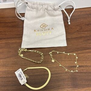Kendra Scott Gold Bracelet Trio NWT